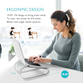 Miniatyrbillede 3 af 7: Bærbar computer stand, aluminium bærbar computer riser vinkelhøjde justerbar stand til MacBook og PC med anti