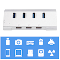 Pikkukuva 6 / 7: DM HB96 USB 3.0 -jakaja Hubi 7 porttia Huippunopealla Docking-asemalla 3A