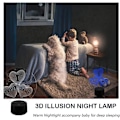 Miniatyrbillede 3 af 5: Qinwei 3D I Love You Illusion lampe Natlampe 16 farver skiftende Smart Touch fjernbetjening optisk illusion seng side lamper soveværelse hjem dekoration