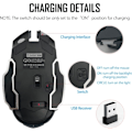 Miniatyrbillede 4 af 9: Opladelig Trådløs Bluetooth Gaming Mus med 7-Farvet Regnbue RGB Åndedrætsbelysning og Justerbar DPI - Ergonomisk Greb, Lydløs Klik