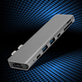 Pikkukuva 6 / 7: Harmaa 7-in-1 USB-C - Type-C 3xUSB 3.0 Hub HDMI Rj45 Ethernet Mini SDTF OTG -sovitin