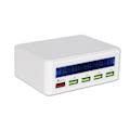 Miniatyrbilde 2 av 7: Intelligent Stor LCD-skjerm Digital Display 5-porters USB-lader QC3.0