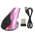 Miniatyrbillede 1 af 7: Ergonomisk lodret højglans UV-maling overflade 1200DPI 2.4G trådløs optisk mus (lilla)