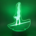 Miniatyrbilde 2 av 5: 3D Gymnastik nattlyslampe Illusions nattlys 7 fargeendrende berøringsbryter skrivebordsdekorasjonslamper med akryl flat ABS-base USB-kabel leketøy (buss)