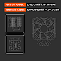 Miniatyrbild 6 av 7: ID-COOLING SE-904TWIN Dubbeltorns CPU-kylare LED-fläkt CPU-kylare Dubbeltorns CPU-luftkylare