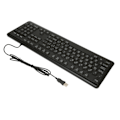Miniatyrbillede 2 af 7: Stort trykt tastatur med store, fede bogstaver 104 taster Standard fuld størrelse USB kablet hvid LED baggrundsbelyst computertastatur