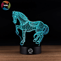 Miniatyrbilde 5 av 8: 3D Optisk Illusions Nattlys - 7 LED Fargeskiftende Lampe - Kaldt Mykt Lys Trygt for Barn - Skaper Fantastiske Drømmer