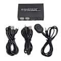 Pikkukuva 1 / 7: KVM-kytkin 4 USB 2.0 -porttia 1 näyttö 2 tietokonetta Tukee 4Kx2K HD Multimedia Interface KVM-kytkin 2 USB-kaapelilla