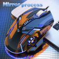 Miniatyrbillede 4 af 5: Kablet Gaming Mus DPI 1200 1800 2400 3600 USB Interface RGB Baggrundsbelyst Ergonomisk PC Gaming Mus til Hjemmecomputer Kontor Black