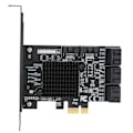 Miniatyrbillede 1 af 7: PCI E til SATA3.0 Udvidelseskort 8 Porte Adapter Riser Kort Desktop Computer Tilbehør