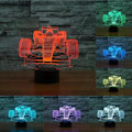 Miniatyrbild 5 av 7: Automatisk Färgbyte Färgglad Racingbil 3D Illusion LED Nattlampa Smart Touch USB Bordlampa