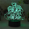 Miniatyrbillede 5 af 7: 3D LED Natlys Gon Freecss Killua Anime Børneværelse Sengelampe Visuel Dekoration Lys Hjem Dekoration Børnegaver