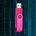 Miniatyrbild 5 av 7: Färgglad roterande 2 i 1 USB2.0 för Android USB-minne Flash-minne Lagringsminne (Rosa)