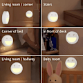 Miniatyrbillede 6 af 8: Smiley Smart Natlampe - Lyssensor + PIR Bevægelsessensor. Natlampe til børn med magnetisk krop, en ny hjemmets must-have! Bærbar natlampe