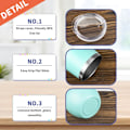 Miniatyrbilde 5 av 6: 12OZ rustfritt stål vinglass med lokk. Stilren dobbeltvegget isolert vinglass. Vinglasset er egnet for ulike scener, fester Sky Blue 1 PCS