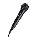 Miniatyrbillede 6 af 7: Bærbar håndholdt dynamisk mikrofon med ledning til klar stemme til karaoke (sort)