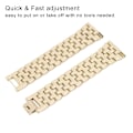 Miniatyrbillede 4 af 7: Rustfrit stål 5 rækker borekæde rem urrem til Fitbit Versa urrem guld