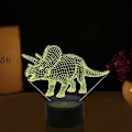 Miniatyrbild 4 av 7: Dinosaurie Lampor, 3D Nattlampa Illusion 4 Mönster med Fjärrkontroll 16 Färgförändring Dekorlampa, Dinosaurie Presenter för Barn