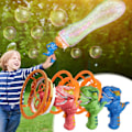 Miniatyrbild 2 av 7: Elektrisk Dinosaurie Bubbelmaskingevär för Barn 4-8 År, Stor Dino Bubbelblaster med Bubbla-i-Bubbla Design, Utomhus Trädgård blue