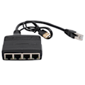 Miniatyrbilde 7 av 7: Ethernet-splitter 1 inn 4 ut RJ45-grensesnitt 1000 Mbps gullbelagt pin sikker stabil signal LAN-splitter for bryter TV PC