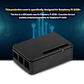 Miniatyrbillede 2 af 7: ABS Plast Kabinet Beskyttende Etui Cover Skal til Raspberry Pi 3/2/B+ (Sort)