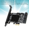 Miniatyrbillede 7 af 7: PCI E til SATA3.0 Udvidelseskort 8 Porte Adapter Riser Kort Desktop Computer Tilbehør