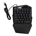 Miniatyrbild 1 av 7: Enhands spelande tangentbord USB-kabel RGB-bakgrundsbelyst 35 tangenter Mini halvtangentbordsomvandlare Adapter för spel