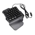 Miniatyrbillede 4 af 7: Enhånds Gaming Tastatur 7 Farver RGB Baggrundsbelysning Ergonomisk 35 Taster Bærbar Mini Gaming Keypad med Håndledsstøtte til PC Gamer
