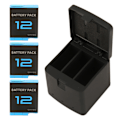 Miniatyrbilde 3 av 7: Actionkamera Batterilader 3 Kanals Oppbevaring Lading med 3stk 1800mAh Oppladbare Litium Ion Batteri