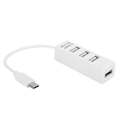 Miniatyrbillede 2 af 7: 4-Port Hub USB Splitter Tablet Mobiltelefon Tilbehør OTG Hvid Bærbar Dataoverførsel