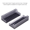 Miniatyrbillede 3 af 7: 2 stk. ABS bærbar vertikal spilkassetteboks diskopbevaringsstativer til Nintendo Switch sort