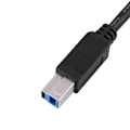 Miniatyrbild 2 av 7: 1,8 m USB 3.0 typ A hane till B hane datakabel för skrivare skanner höghastighetssvart ny