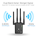 Miniatyrbild 7 av 7: WAVLINK AC1200 2.4G/5G Dual band WiFi Range Wireless Router AP Repeater