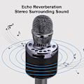 Miniatyrbillede 3 af 7: Antiphonal Singing Trådløs Karaoke Mikrofon RGB Echo Sound Karaoke Mikrofon - Grå