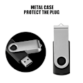 Pikkukuva 3 / 7: Pyöritettävä karkkivärinen USB 2.0 -muistilaite Peukalo Flash-asema U-levy (Musta 16 Gt)