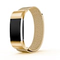 Miniatyrbillede 4 af 7: Magnetisk Milanese rustfrit stål rem armbånd erstatningsbånd til Fitbit Charge 2 Guld