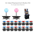 Miniatyrbild 7 av 7: Tillbehör för Arcade Zero Delay USB Encoder DIY Kit Set Spel USB-kabel LED-knapp