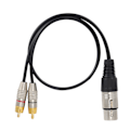 Pikkukuva 6 / 7: Äänijakaja 1 XLR naarasliitin 2 RCA urosliittimeen Kaapeli kotiteatteriin ja ammattimaisiin äänilaitteisiin Naarasliitin 2m