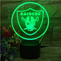 Miniatyrbild 3 av 8: 3D LED Illusionslampa, Nattlampa 16 Färger Dimbar USB-driven Touch Jul-Födelsedagspresent för Barn med Fjärrkontroll Raiders