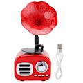 Pikkukuva 1 / 7: Mini Retro Bluetooth Smart -kaiutin, kannettava kaiutin, musiikkisoitin työpöydälle, kannettava tietokone, punainen