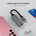 Miniatyrbillede 6 af 7: USB C til Ethernet-adapter, Type-C til RJ45 Gigabit Ethernet USB C til 10/100/1000 Gigabit Ethernet LAN-netværksadapter til iPhone 15 Pro Max