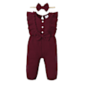 Miniatyrbild 1 av 6: Nyfödd Baby Flickkläder En Del Jumpsuits Kläder Kortärmad Rompers Sommarkläder för Baby pink 6-12M