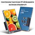 Miniatyrbilde 3 av 7: 4 tommers resistiv berøringsskjerm TFT LCD-skjermmodul for Raspberry Pi 3B/B+/2B