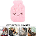 Miniatyrbild 8 av 9: 1 Set Varmvattenflaska Bärbar Varmvattenflaska Uppvärmda Handvärmare Vatteninjektionsficka Varmvattenflaskor Påskgåvor Mini Gåvor Varmvattenflaska (Rosa)