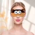 Miniatyrbild 6 av 7: Sovmasker, Söt Plysch Sovmask Lätt Justerbar Ögonbindel Fuskpäls Mask för Kvinnor Män Barn Sömn Resa Tupplur