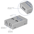 Miniatyrbild 4 av 7: PC Dator USB 2.0 Automatisk / Manuell Delning Switch Hub 2 Port Adapter för Skrivare Skanner Plotter