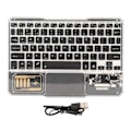 Miniatyrbilde 1 av 7: Bluetooth-tastatur Multifunksjon Ultra Slim Gjenladbar Bakgrunnsbelysning RGB-nettbrett-tastatur for IOS for Android