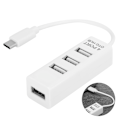 Miniatyrbillede 4 af 7: 4-Port Hub USB Splitter Tablet Mobiltelefon Tilbehør OTG Hvid Bærbar Dataoverførsel