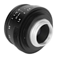 Miniatyrbillede 4 af 7: 35mm kameraobjektiv F1.6 stor blænde C-fatning fast fokus manuel fokusobjektiv til spejlløst kamera sort
