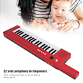 Pikkukuva 6 / 6: 37-näppäiminen sähköpiano, kannettava kitara, elektroninen urku, mini-keytar, opetuskäyttöön tarkoitettu soitin BF-3755 Red